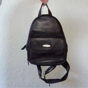Vintage Rosetti Dark Brown Leather Convertible Mini Backpack/Crossbody